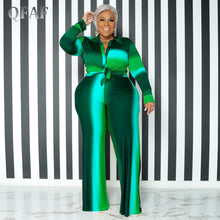 Load image into Gallery viewer, Women Suit Long Sleeve Shirt and Straight Pants Two 2 Piece Set