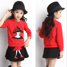 Load image into Gallery viewer, Toddler Girls Clothing Sets Back To School Outfit Girls Skirt Set Spring Autumn Winter tracksuit for 4 5 6 7 8 9 10 11 12 Years - nevaehshalo