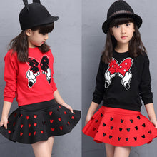 Load image into Gallery viewer, Toddler Girls Clothing Sets Back To School Outfit Girls Skirt Set Spring Autumn Winter tracksuit for 4 5 6 7 8 9 10 11 12 Years - nevaehshalo