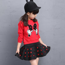 Load image into Gallery viewer, Toddler Girls Clothing Sets Back To School Outfit Girls Skirt Set Spring Autumn Winter tracksuit for 4 5 6 7 8 9 10 11 12 Years - nevaehshalo