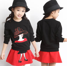 Load image into Gallery viewer, Toddler Girls Clothing Sets Back To School Outfit Girls Skirt Set Spring Autumn Winter tracksuit for 4 5 6 7 8 9 10 11 12 Years - nevaehshalo
