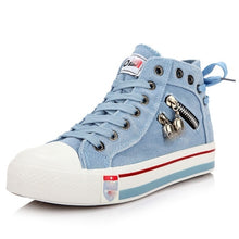 Load image into Gallery viewer, 2021 NEW Women Fashion Sneakers Denim Canvas Shoes Spring/Autumn Casual Shoes Trainers Walking Skateboard Lace-up Shoes Femmes - nevaehshalo