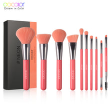 Load image into Gallery viewer, Docolor Neon Makeup Brushes 10/15pcs Professional Synthetic Hair Powder Foundation Eye Shadows Blending Contour Make Up Brushes - nevaehshalo