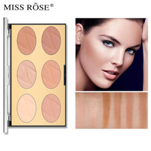 Load image into Gallery viewer, Wet And Dry Matte Multi-Function Six Color Nose Shadow Silhouette High Gloss Powder Oil Waterproof Durable Honey Powder
