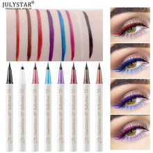 Load image into Gallery viewer, Soft Tip Color Eyeliner Waterproof Durable Liquid Eyeliner White Eyeliner Pencil Very Fine Liquid Eyeliner Pen
