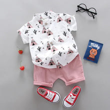 Load image into Gallery viewer, Fashion Baby Boy Summer Casual Clothes Set Top Shorts 2PCS
