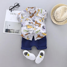 Load image into Gallery viewer, Fashion Baby Boy Summer Casual Clothes Set Top Shorts 2PCS
