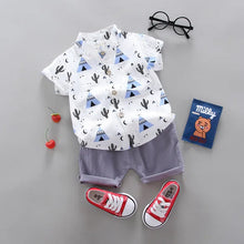 Load image into Gallery viewer, Fashion Baby Boy Summer Casual Clothes Set Top Shorts 2PCS
