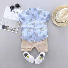 Load image into Gallery viewer, Fashion Baby Boy Summer Casual Clothes Set Top Shorts 2PCS
