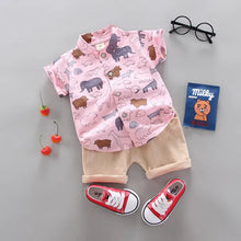 Load image into Gallery viewer, Fashion Baby Boy Summer Casual Clothes Set Top Shorts 2PCS
