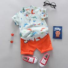 Load image into Gallery viewer, Fashion Baby Boy Summer Casual Clothes Set Top Shorts 2PCS
