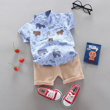 Load image into Gallery viewer, Fashion Baby Boy Summer Casual Clothes Set Top Shorts 2PCS
