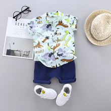 Load image into Gallery viewer, Fashion Baby Boy Summer Casual Clothes Set Top Shorts 2PCS
