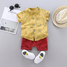 Load image into Gallery viewer, Fashion Baby Boy Summer Casual Clothes Set Top Shorts 2PCS
