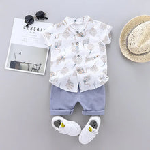 Load image into Gallery viewer, Fashion Baby Boy Summer Casual Clothes Set Top Shorts 2PCS
