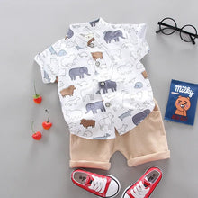 Load image into Gallery viewer, Fashion Baby Boy Summer Casual Clothes Set Top Shorts 2PCS
