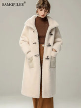 Load image into Gallery viewer, Real Fur Coat High Quality  New Long Sheep Shearling Women Winter Jackets Wool
