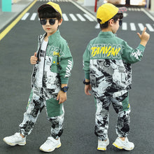 Load image into Gallery viewer, Boys camouflage  suit two piece set  camouflage
