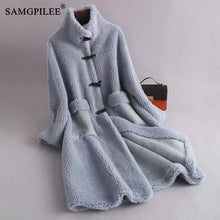 Load image into Gallery viewer, Real Fur Coat High Quality  New Long Sheep Shearling Women Winter Jackets Wool
