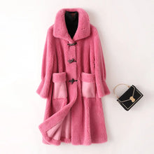 Load image into Gallery viewer, Real Fur Coat High Quality  New Long Sheep Shearling Women Winter Jackets Wool
