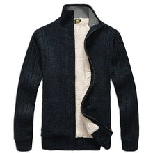 Load image into Gallery viewer, Men&#39;s Winter  Sweater Thick Fleece Casual Cardigan Knitted
