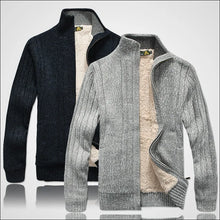 Load image into Gallery viewer, Men&#39;s Winter  Sweater Thick Fleece Casual Cardigan Knitted
