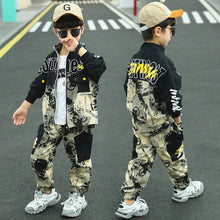 Load image into Gallery viewer, Boys camouflage  suit two piece set  camouflage
