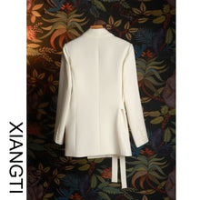 Load image into Gallery viewer, XT Suit Jacket Female New Spring and Autumn Suit Casual Pants Korean Milky White Stylish Best Selling
