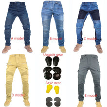 Load image into Gallery viewer, Men Jeans Collection Classic Denim  Zip Motorcycle Pants
