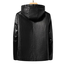 Load image into Gallery viewer, Men&#39;s Leather Jacket Thick Section Of Fur One Padded Sheepskin Youth Fashion Collar With Cap
