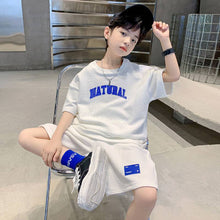 Load image into Gallery viewer, 2pc Boys  Short Sleeve Letter T-shirt Shorts Sport Casual Outfits
