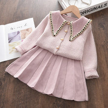 Load image into Gallery viewer, Bear Leader Baby Girl Casual Clothing Sets  Sweater Top Suspender Skirt Fashion Outfits
