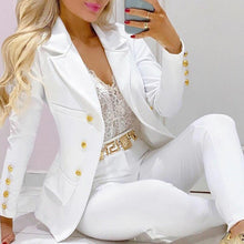 Load image into Gallery viewer, Women&#39;s Set Long Sleeve Blazer Pants Suit  Lady
