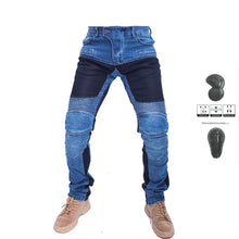 Load image into Gallery viewer, Men Jeans Collection Classic Denim  Zip Motorcycle Pants
