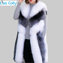 Load image into Gallery viewer, Lisa Colly Women Long  Fox Fur Vest Women Winter Fashion
