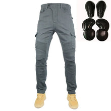 Load image into Gallery viewer, Men Jeans Collection Classic Denim  Zip Motorcycle Pants
