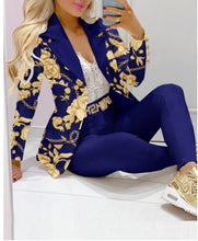 Load image into Gallery viewer, Women&#39;s Set Long Sleeve Blazer Pants Suit  Lady
