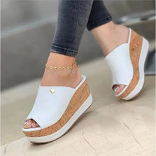Load image into Gallery viewer, Wedge Slippers Women Shoes  Summer Peep Toe
