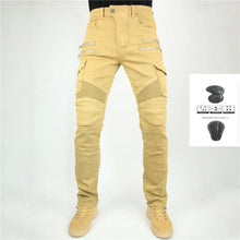 Load image into Gallery viewer, Men Jeans Collection Classic Denim  Zip Motorcycle Pants

