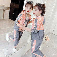 Load image into Gallery viewer, Girl Casual Outfit  Hooded Coat+Trousers Fashion Sports Set
