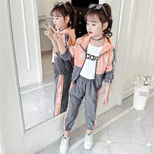 Load image into Gallery viewer, Girl Casual Outfit  Hooded Coat+Trousers Fashion Sports Set
