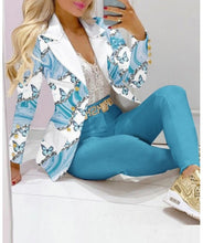 Load image into Gallery viewer, Women&#39;s Set Long Sleeve Blazer Pants Suit  Lady
