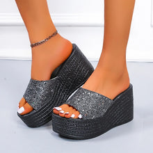 Load image into Gallery viewer, New Women Slippers Wedges Platform Beach Flip Flops Trend High Heel
