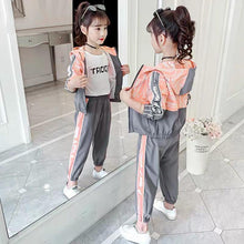 Load image into Gallery viewer, Girl Casual Outfit  Hooded Coat+Trousers Fashion Sports Set
