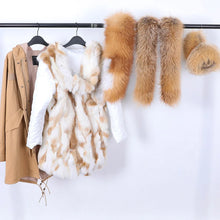 Load image into Gallery viewer, Removable Real Fox Fur Collar Coats Women Winter Jacket Hooded
