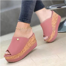 Load image into Gallery viewer, Wedge Slippers Women Shoes  Summer Peep Toe
