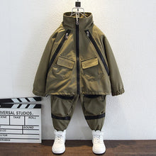 Load image into Gallery viewer, Boys camouflage  suit two piece set  camouflage
