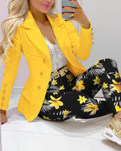 Load image into Gallery viewer, Women&#39;s Set Long Sleeve Blazer Pants Suit  Lady
