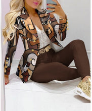 Load image into Gallery viewer, Women&#39;s Set Long Sleeve Blazer Pants Suit  Lady
