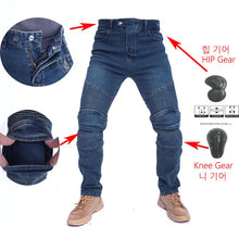 Load image into Gallery viewer, Men Jeans Collection Classic Denim  Zip Motorcycle Pants
